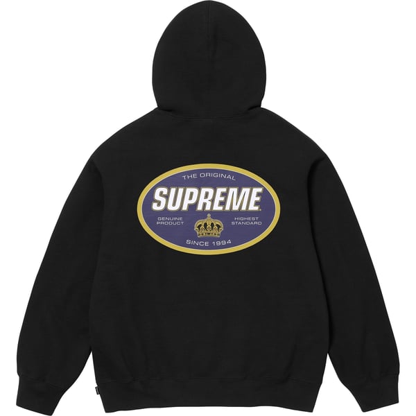 Supreme Crown Hooded Sweatshirt - Black (front)