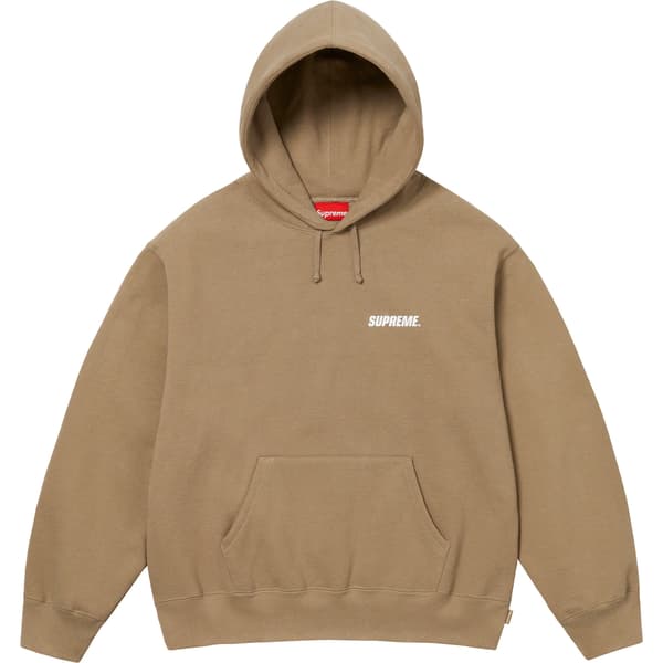 Supreme Crown Hooded Sweatshirt - Dark Sand (front)