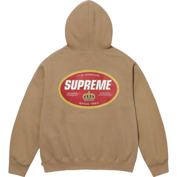Supreme Crown Hooded Sweatshirt - Dark Sand (front)
