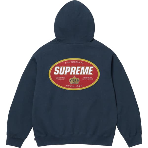 Supreme Crown Hooded Sweatshirt - Navy (front)