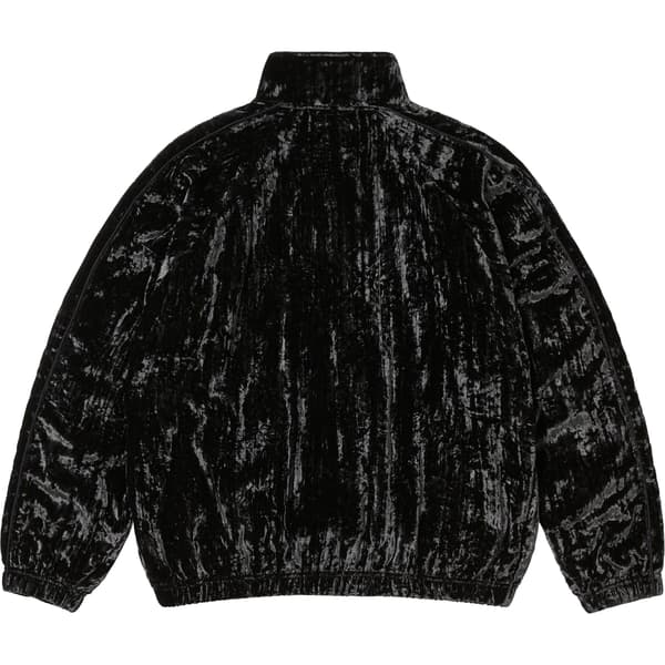 Supreme Crushed Velvet Track Jacket - Black (front)