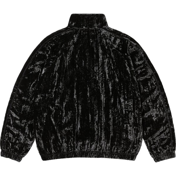 Supreme Crushed Velvet Track Jacket - Black (front)