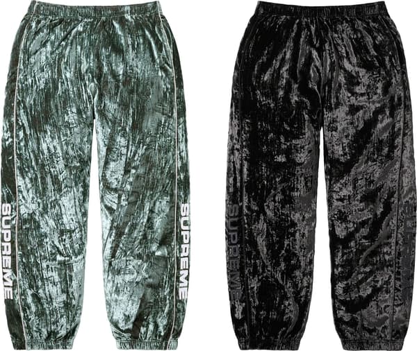 Supreme Crushed Velvet Track Pant - Product Image