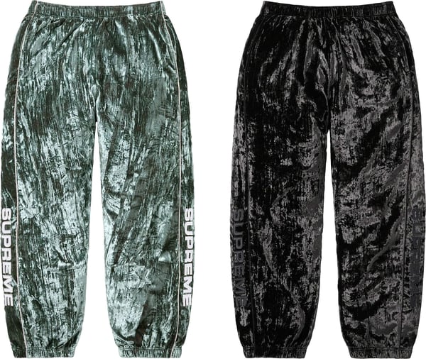 Supreme Crushed Velvet Track Pant - Product Image