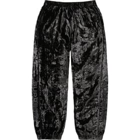 Supreme Crushed Velvet Track Pant Black