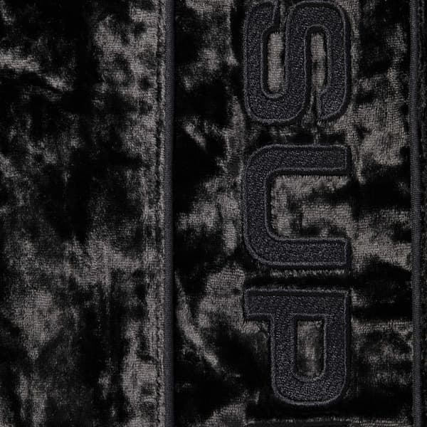 Supreme Crushed Velvet Track Pant - Black (front)