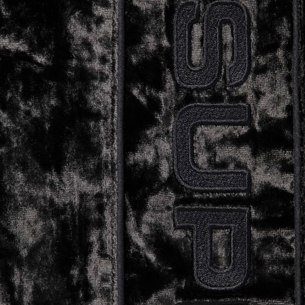 Supreme Crushed Velvet Track Pant - Black (front)