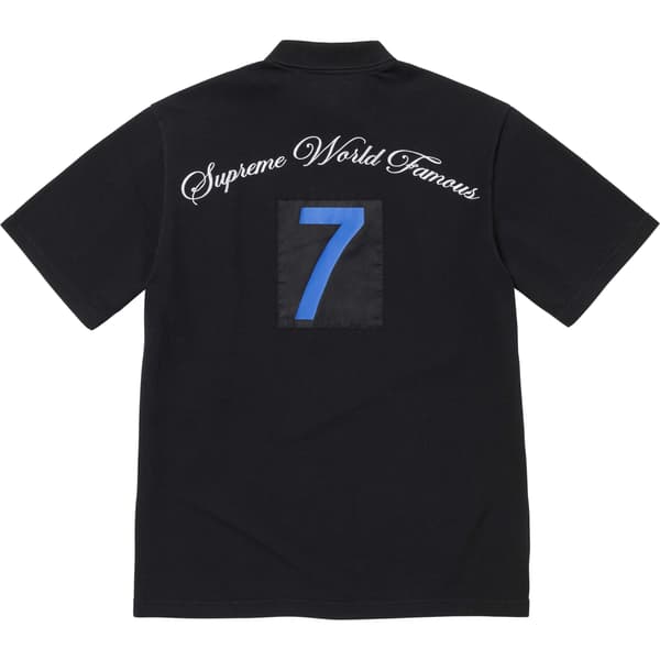 Supreme Cursive Polo - Black (front)