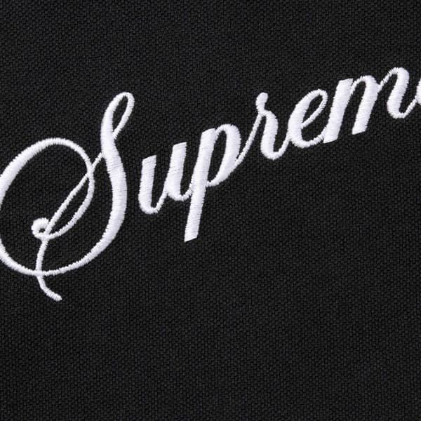 Supreme Cursive Polo - Black (front)