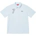Supreme Cursive Polo - Light Blue (front)
