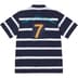 Supreme Cursive Polo - Navy Stripe (front)