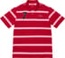Supreme Cursive Polo - Red Stripe (front)