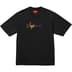 Supreme Cursive S/S Top - Black (front)