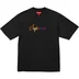 Supreme Cursive S/S Top - Black (front)