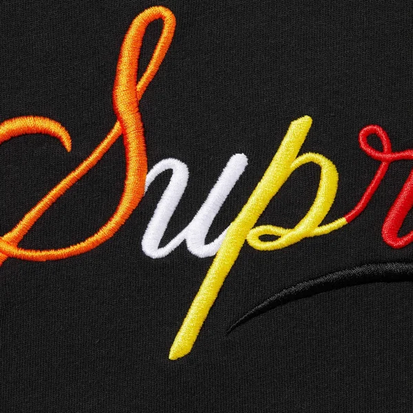 Supreme Cursive S/S Top - Black (front)