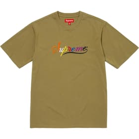 Supreme Cursive S/S Top Dusty Olive