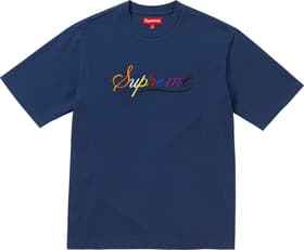 Supreme Cursive S/S Top Navy