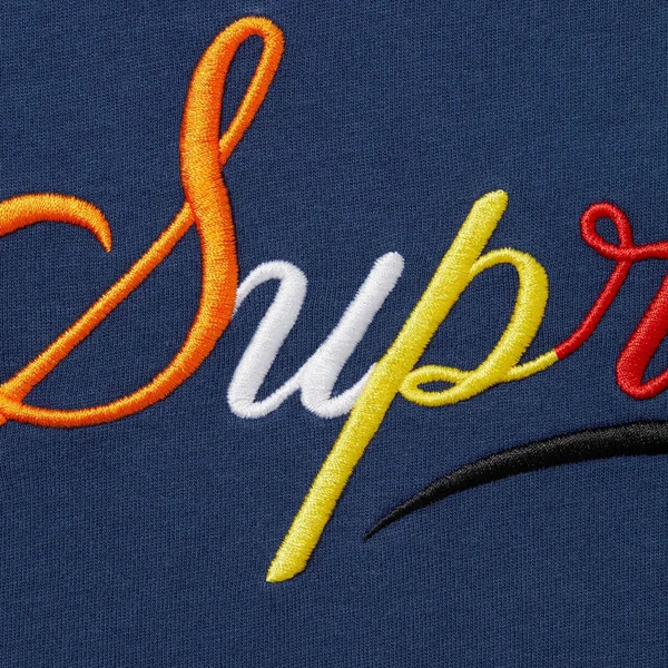 Supreme Cursive S/S Top - Navy (front)