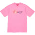 Supreme Cursive S/S Top - Pink (front)