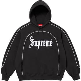 Supreme Curve Piping Hooded Sweatshirt Black