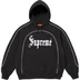 Supreme Curve Piping Hooded Sweatshirt - Black (front)