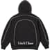 Supreme Curve Piping Hooded Sweatshirt - Black (front)