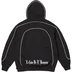 Supreme Curve Piping Hooded Sweatshirt - Black (front)