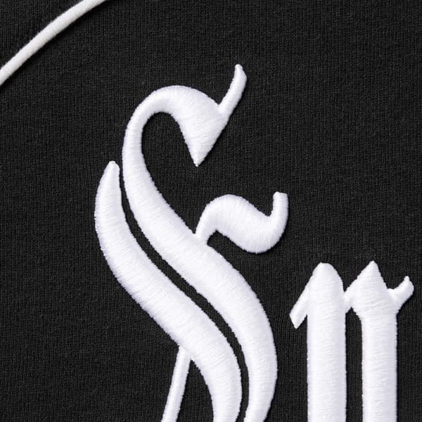 Supreme Curve Piping Hooded Sweatshirt - Black (front)