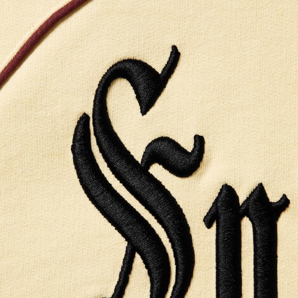 Supreme Curve Piping Hooded Sweatshirt - Natural (front)