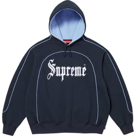Supreme Curve Piping Hooded Sweatshirt Navy