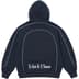 Supreme Curve Piping Hooded Sweatshirt - Navy (front)