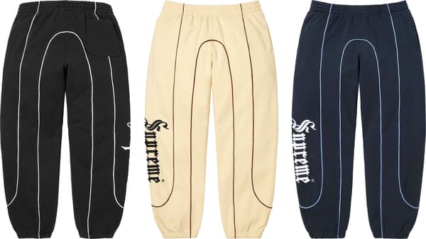 Supreme Curve Piping Sweatpant - Product Image