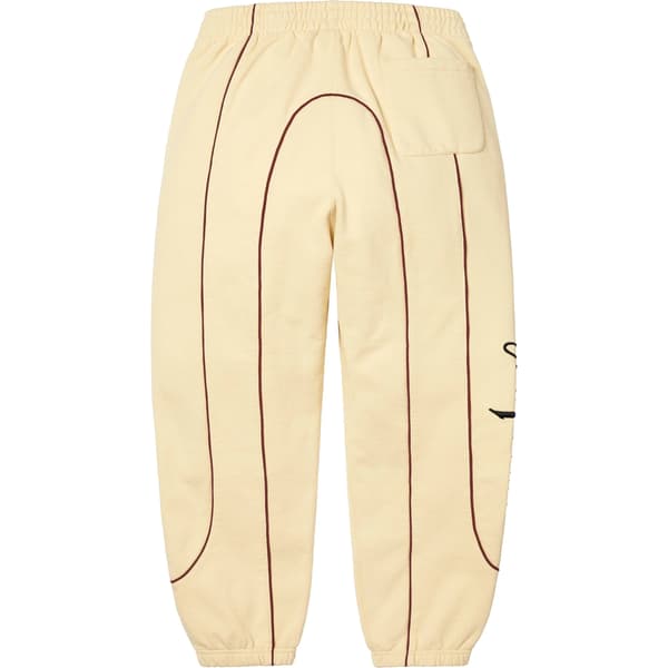 Supreme Curve Piping Sweatpant - Natural (front)
