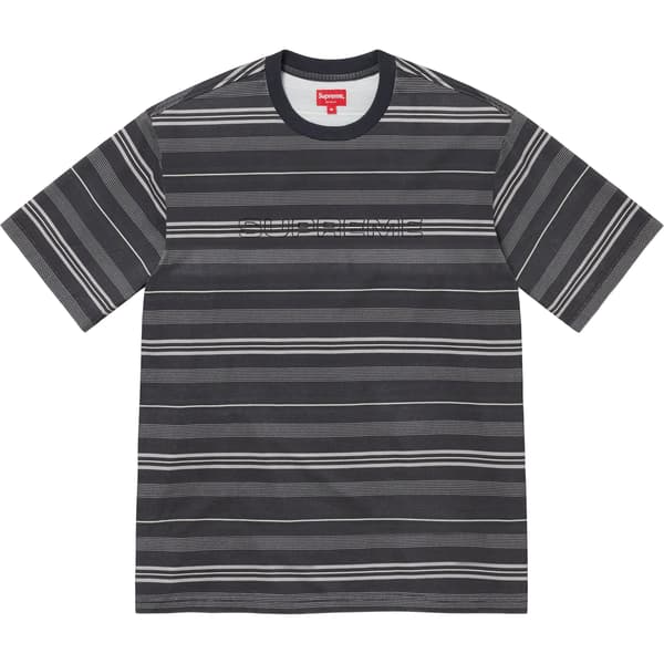 Supreme Dash Stripe S/S Top - Black (front)