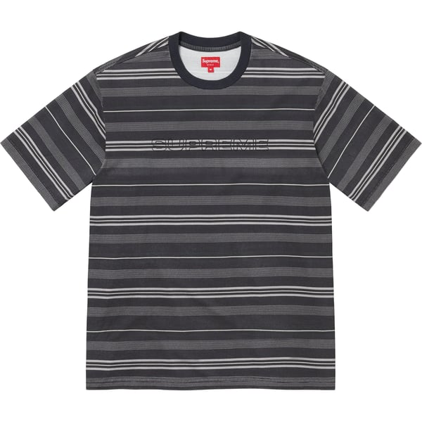 Supreme Dash Stripe S/S Top - Black (front)