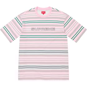 Supreme Dash Stripe S/S Top Pink