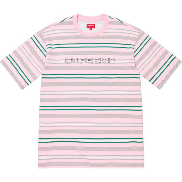 Supreme Dash Stripe S/S Top - Pink (front)