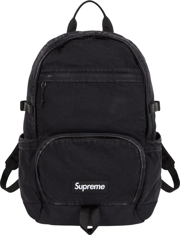 Supreme Denim Backpack - Black (front)