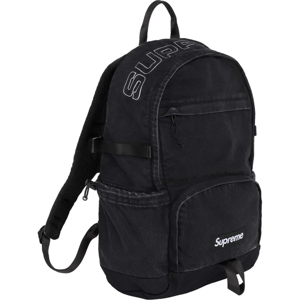 Supreme Denim Backpack - Black (front)