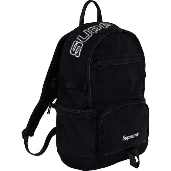 Supreme Denim Backpack - Black (front)