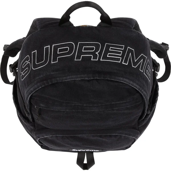Supreme Denim Backpack - Black (front)