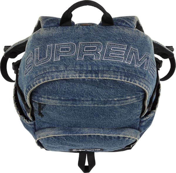 Supreme Denim Backpack - Washed Indigo (front)