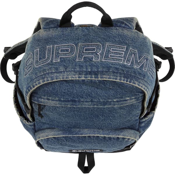Supreme Denim Backpack - Washed Indigo (front)