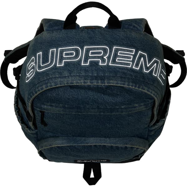 Supreme Denim Backpack - Washed Indigo (front)