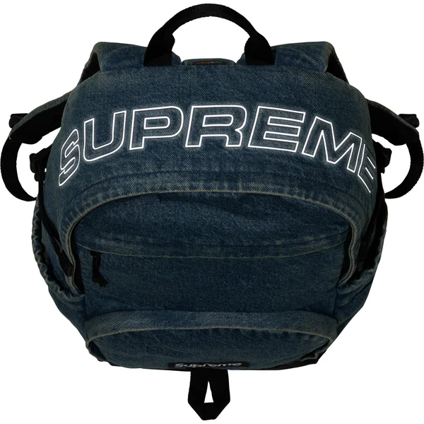 Supreme Denim Backpack - Washed Indigo (front)