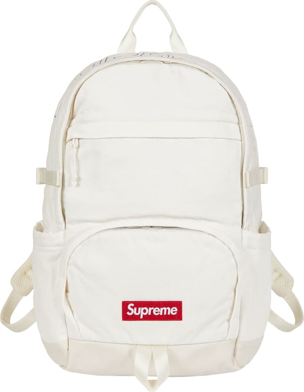 Supreme Denim Backpack - White (front)