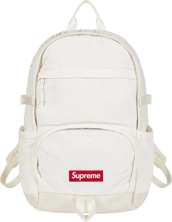 Supreme Denim Backpack - White (front)