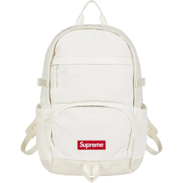 Supreme Denim Backpack - White (front)