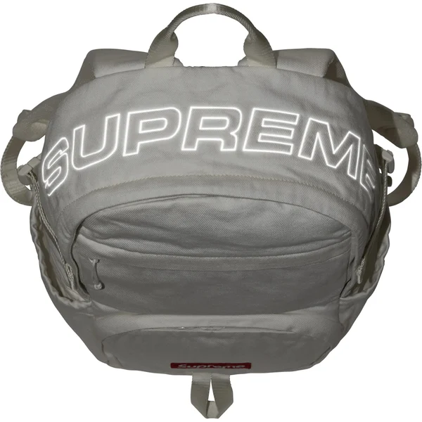 Supreme Denim Backpack - White (front)