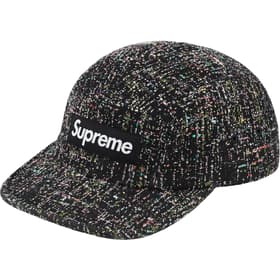 Supreme Denim Bouclé Camp Cap Black